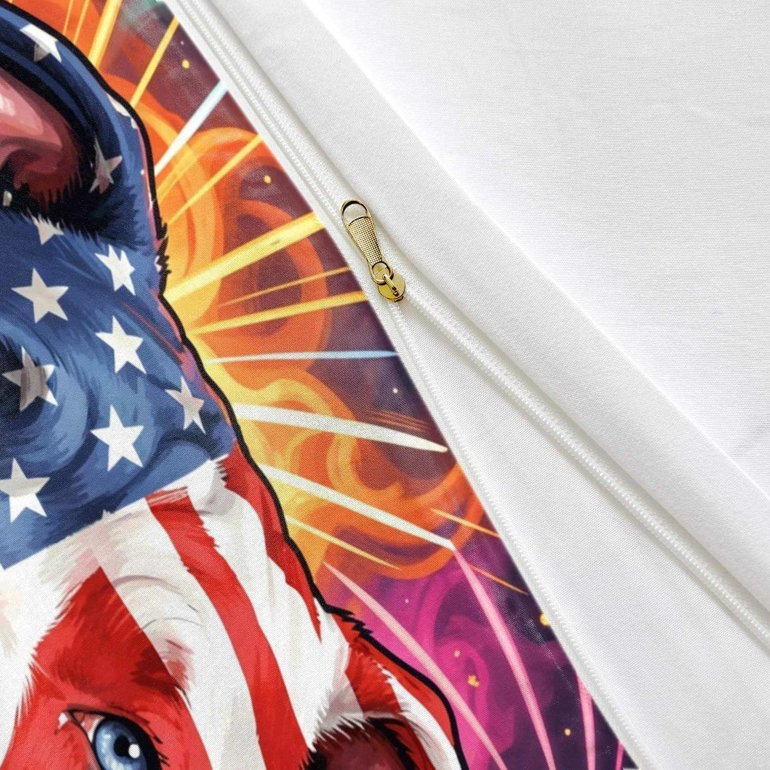 Jogo de Cama Patriótico Bandeira Americana 3 Peças - Microfibra — foto 7