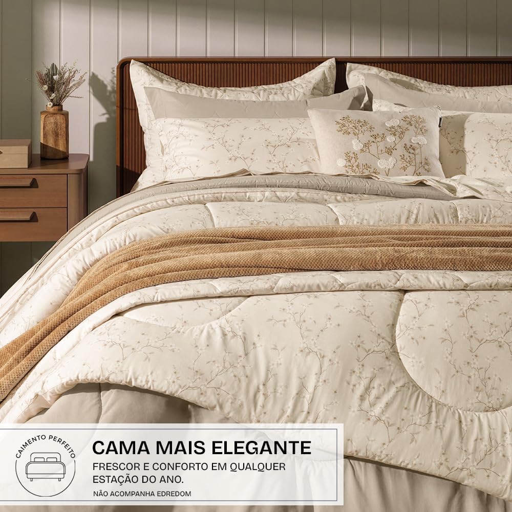 Jogo de Cama Queen Karsten Beatriz 100% Algodão Penteado — foto 6