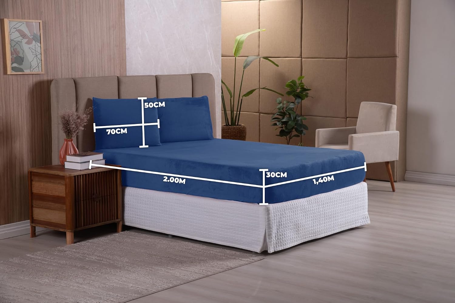 Jogo de Cama Soft Plush 3 Peças Casal - Conforto para Inverno — foto 5