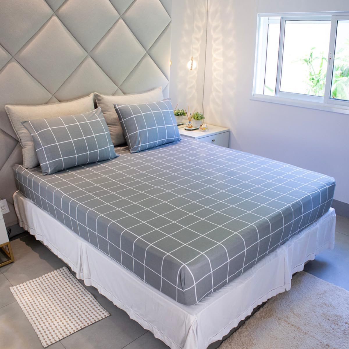Jogo de Lençol Cama Casal 3 Peças Estampado 100% Algodão Cozzilar Modelo 11