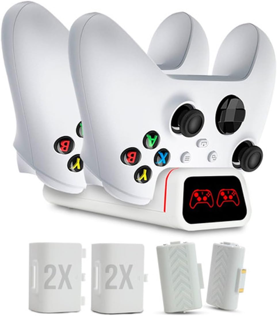 Kit de Carregamento para Controle Xbox One - 2 Baterias 800mAh e 4 Tampas