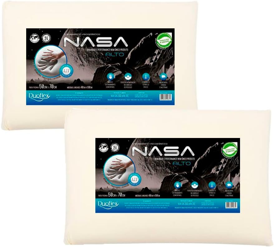 Kit 2 Travesseiros Nasa-X Duoflex - Viscoelástico