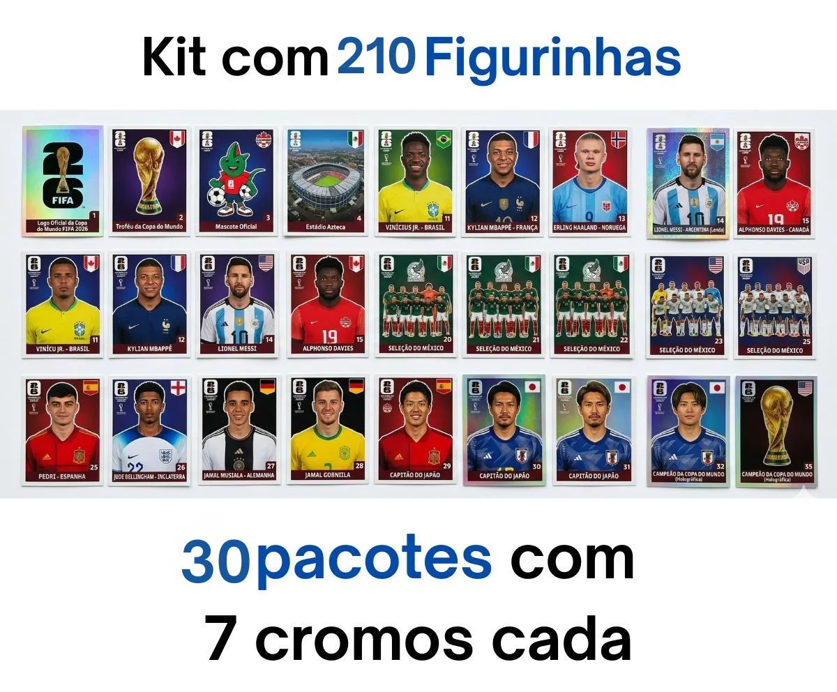 Kit 30 Envelopes Figurinhas Copa do Mundo 2026 - Panini — foto 2