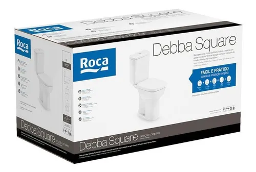 Kit Bacia Caixa Acoplada Roca Debba Square 3/6L — foto 2
