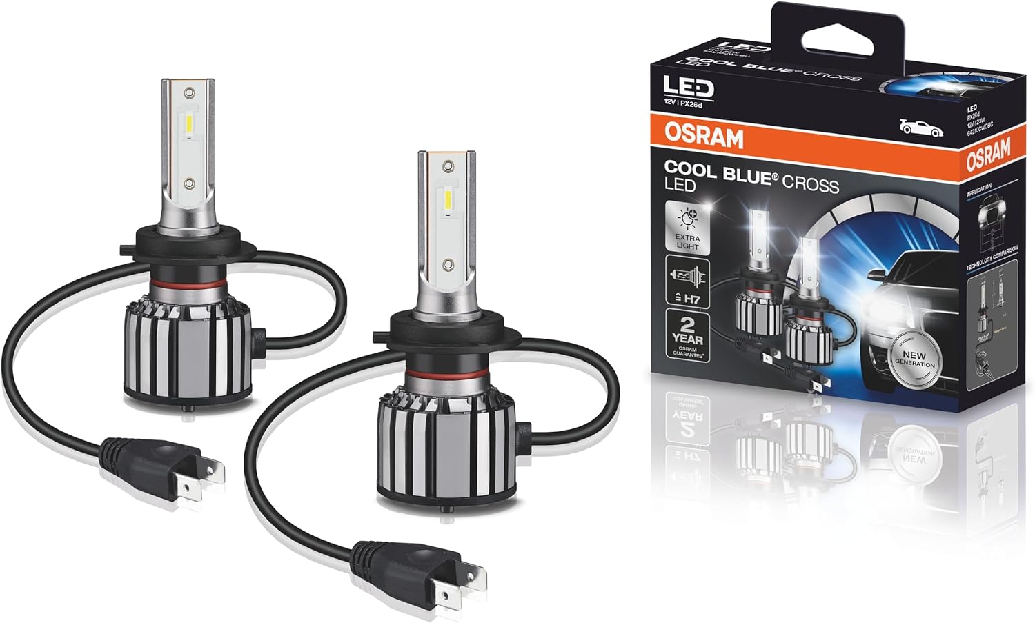Kit LED Cool Blue Cross H7 OSRAM - 64210CW CBC - 23W - 12V - 6000K