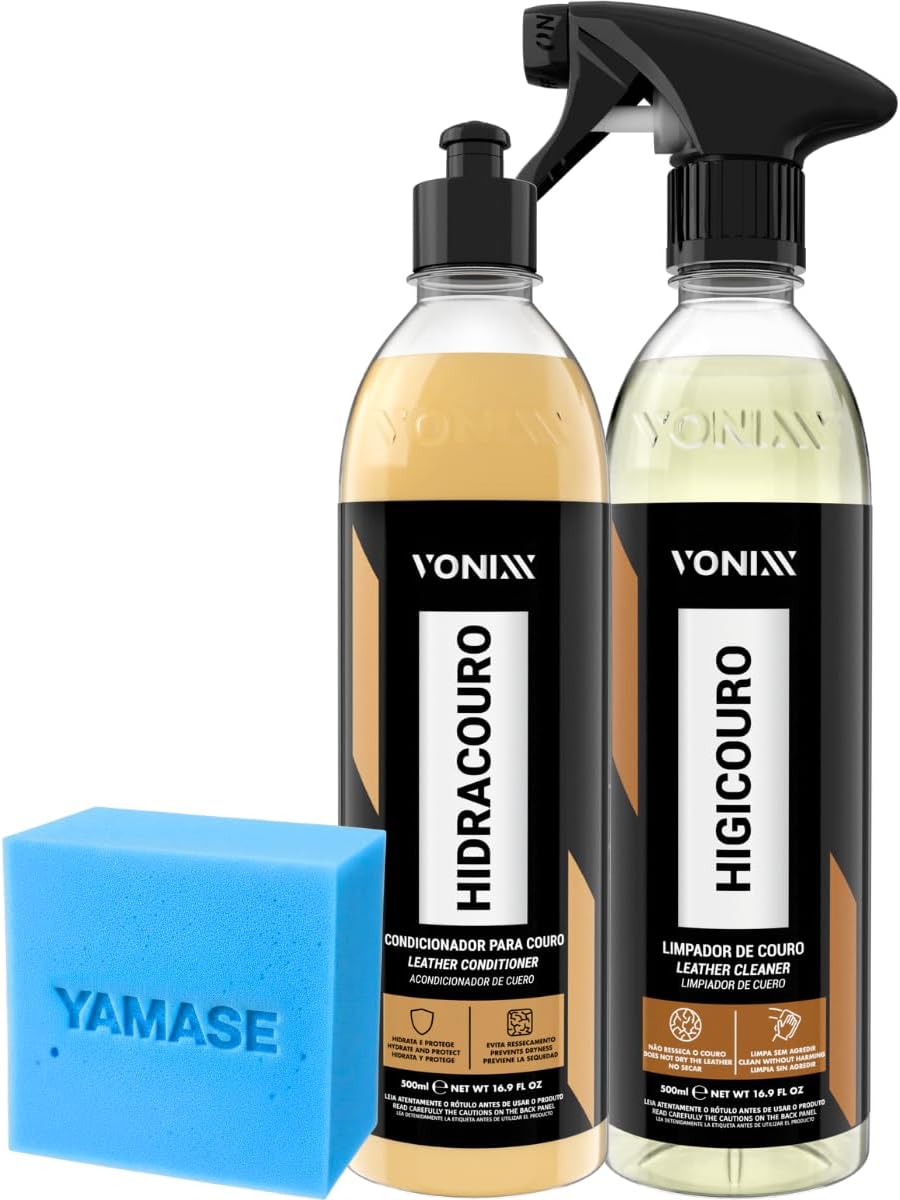 Kit Vonixx Higicouro e Hidracouro para Couro Automotivo - 500ml