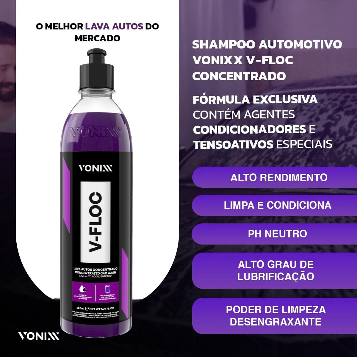 Kit Vonixx V-Floc 500ml, Intense 240ml e Acessórios — foto 3