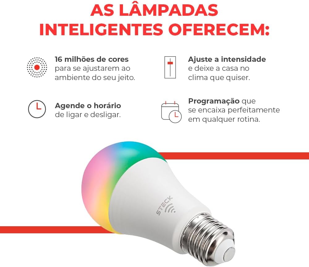 Lâmpada Decorativa Steck RGBW Wi-Fi Bivolt 12W — foto 4