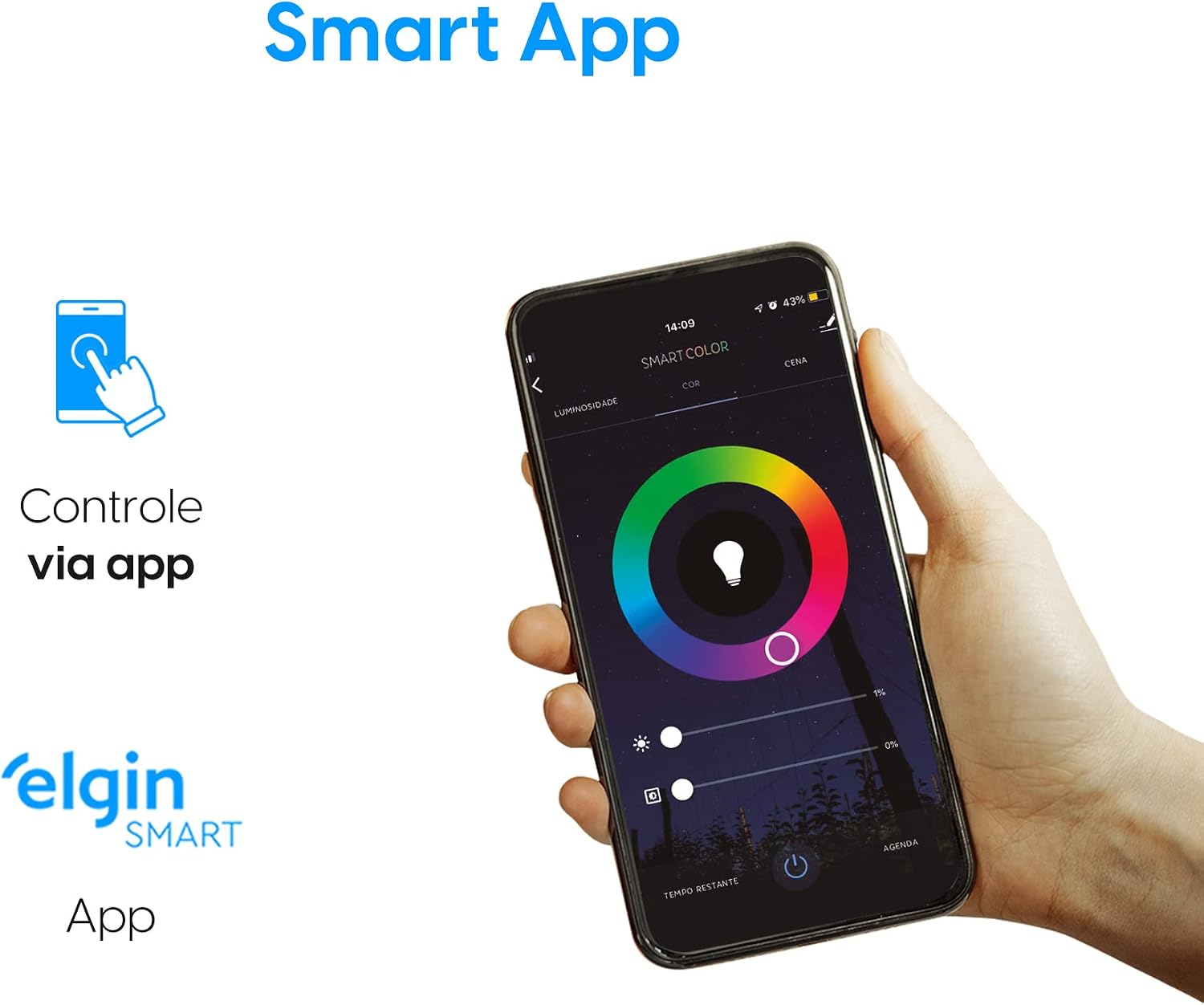 Lâmpada Inteligente Elgin Smart Wi-Fi RGB E27 20W — foto 6