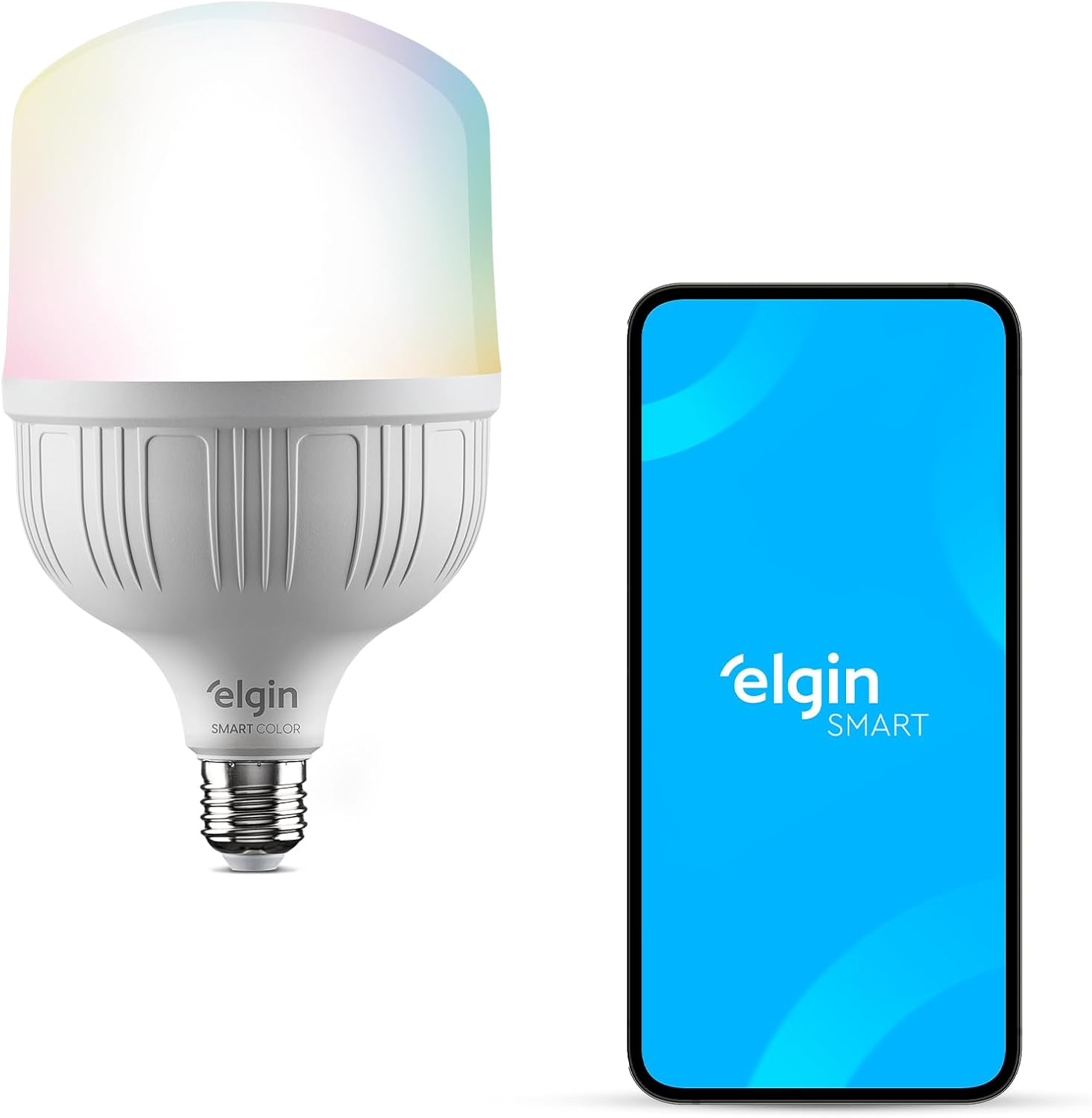 Lâmpada Inteligente Elgin Smart Wi-Fi RGB E27 20W