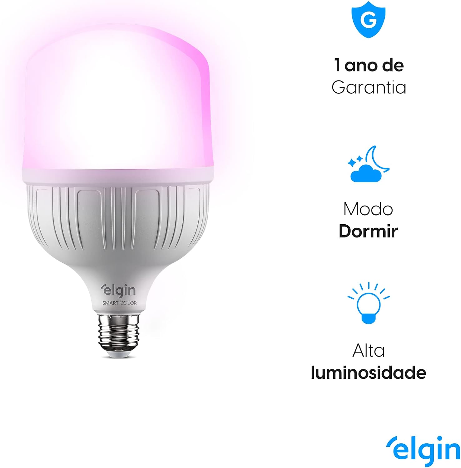 Lâmpada Inteligente Elgin Smart Wi-Fi RGB E27 20W — foto 3