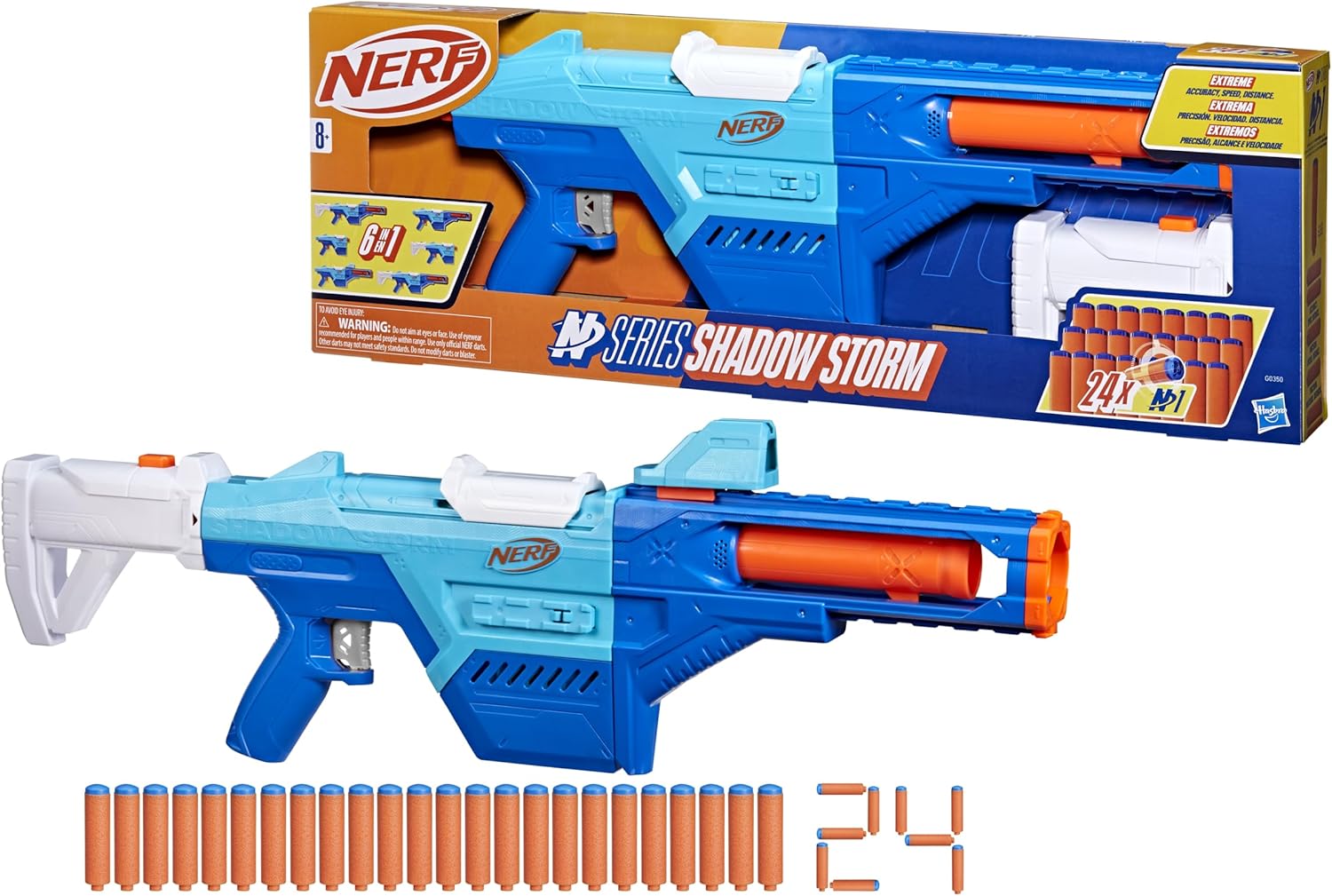 Lançador Nerf N Series Shadow Storm com Apoiador Removível — foto 2