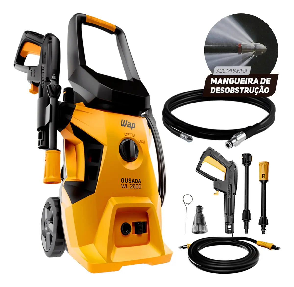 Lavadora de Alta Pressão WAP Ousada WL 2600 Ultra - Bivolt 110V/220V