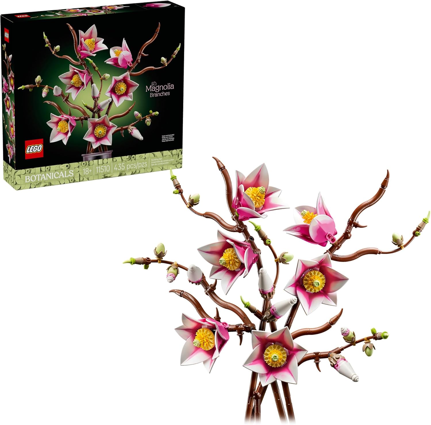 LEGO Botanicals Galhos de Magnólia 11510 - Conjunto de Construção para Adultos