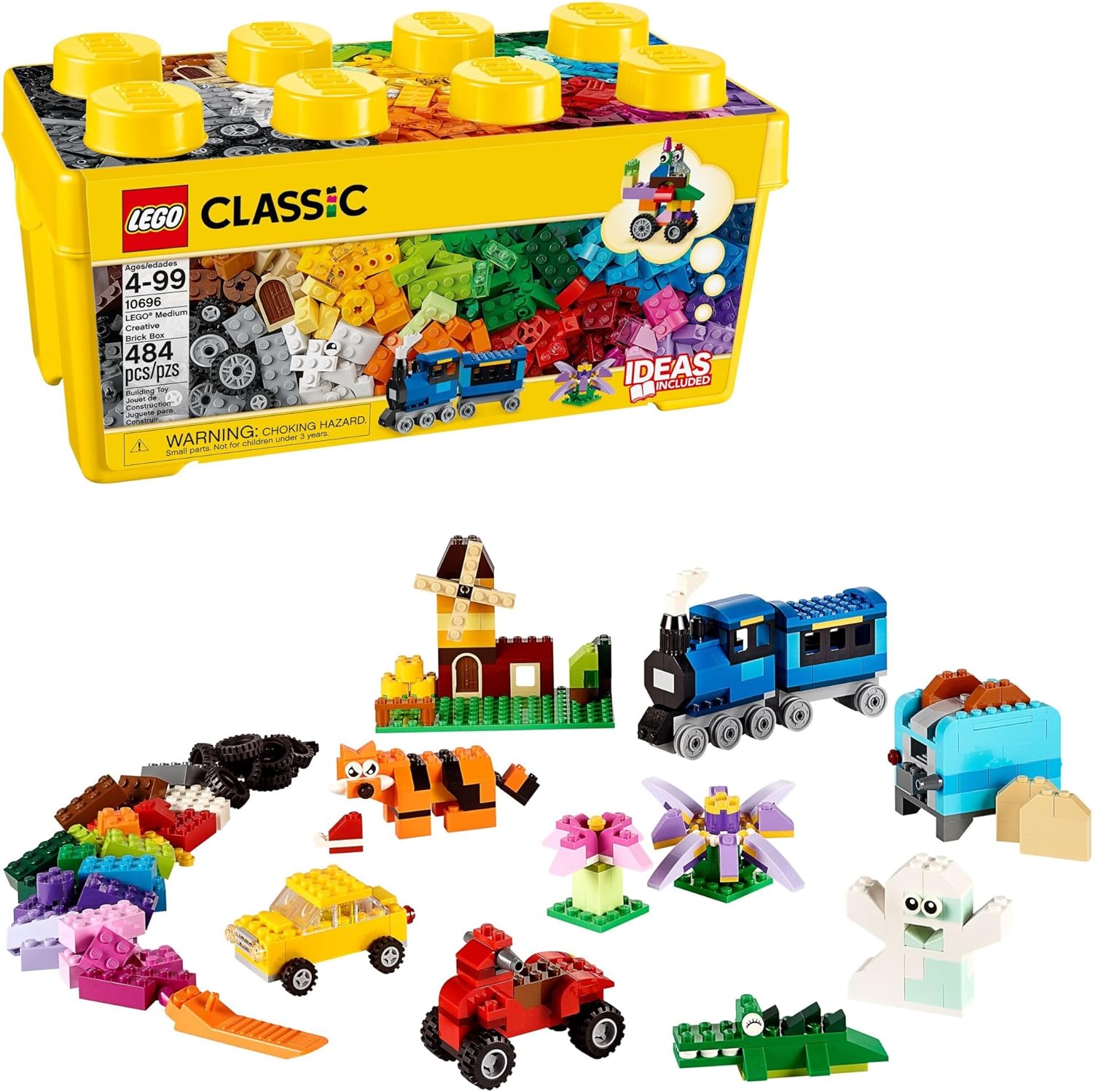 LEGO Classic Kit de Peças Criativas com Rodas - 484 Peças