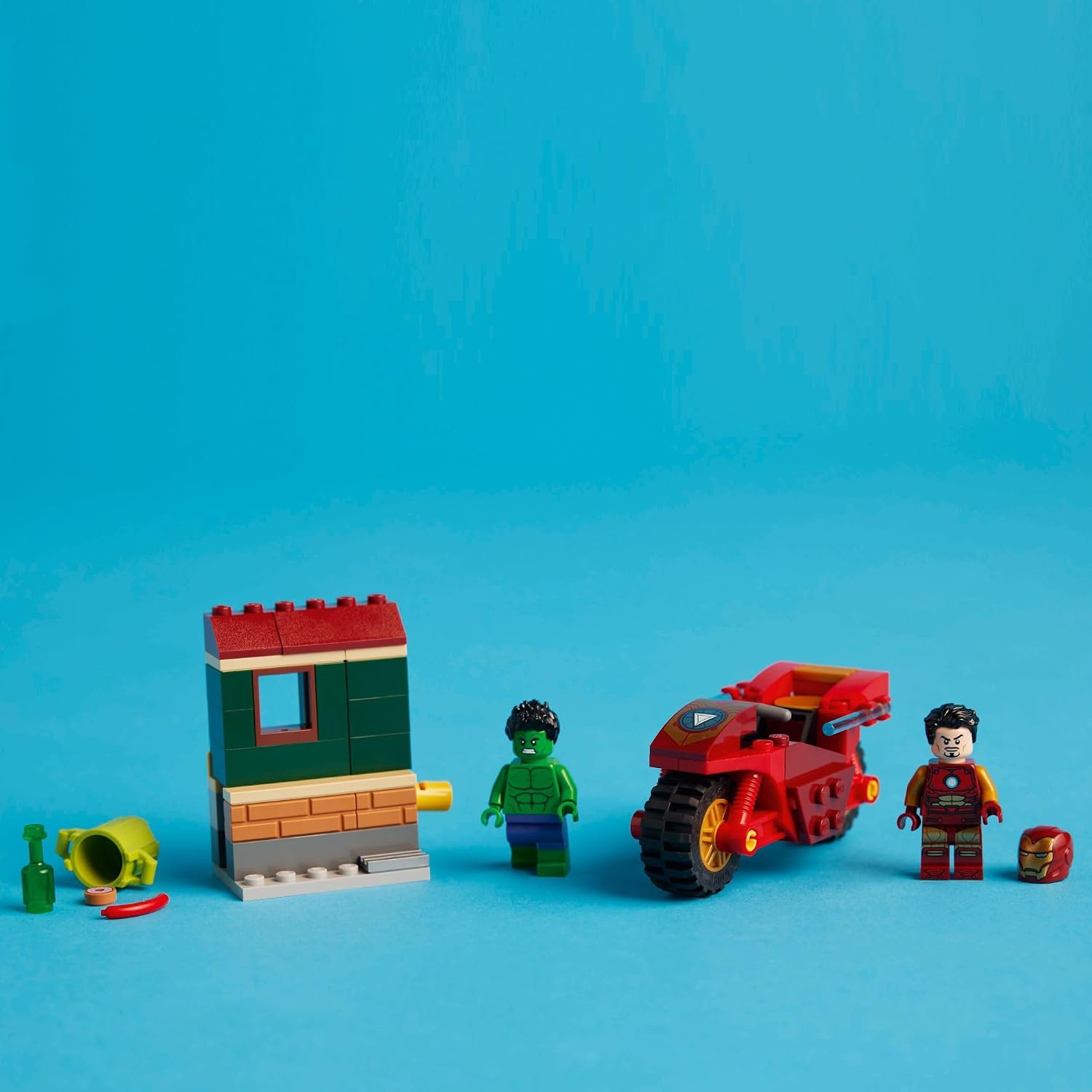LEGO Marvel 76287 Homem de Ferro com Motocicleta e Hulk - 68 Peças — foto 4