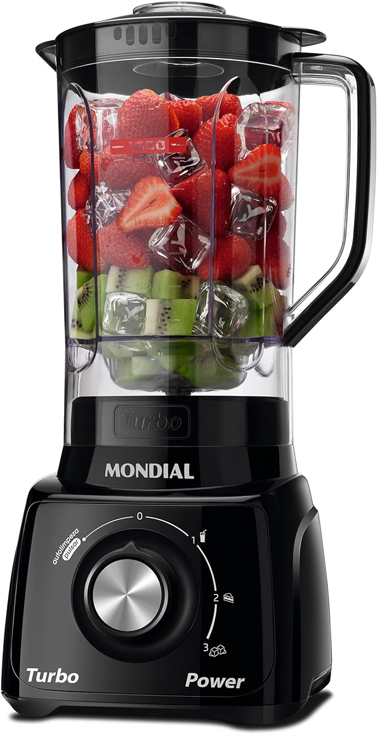Liquidificador Mondial Turbo Power L-99-FB 550W 2,2L com 3 Velocidades e Pulsar