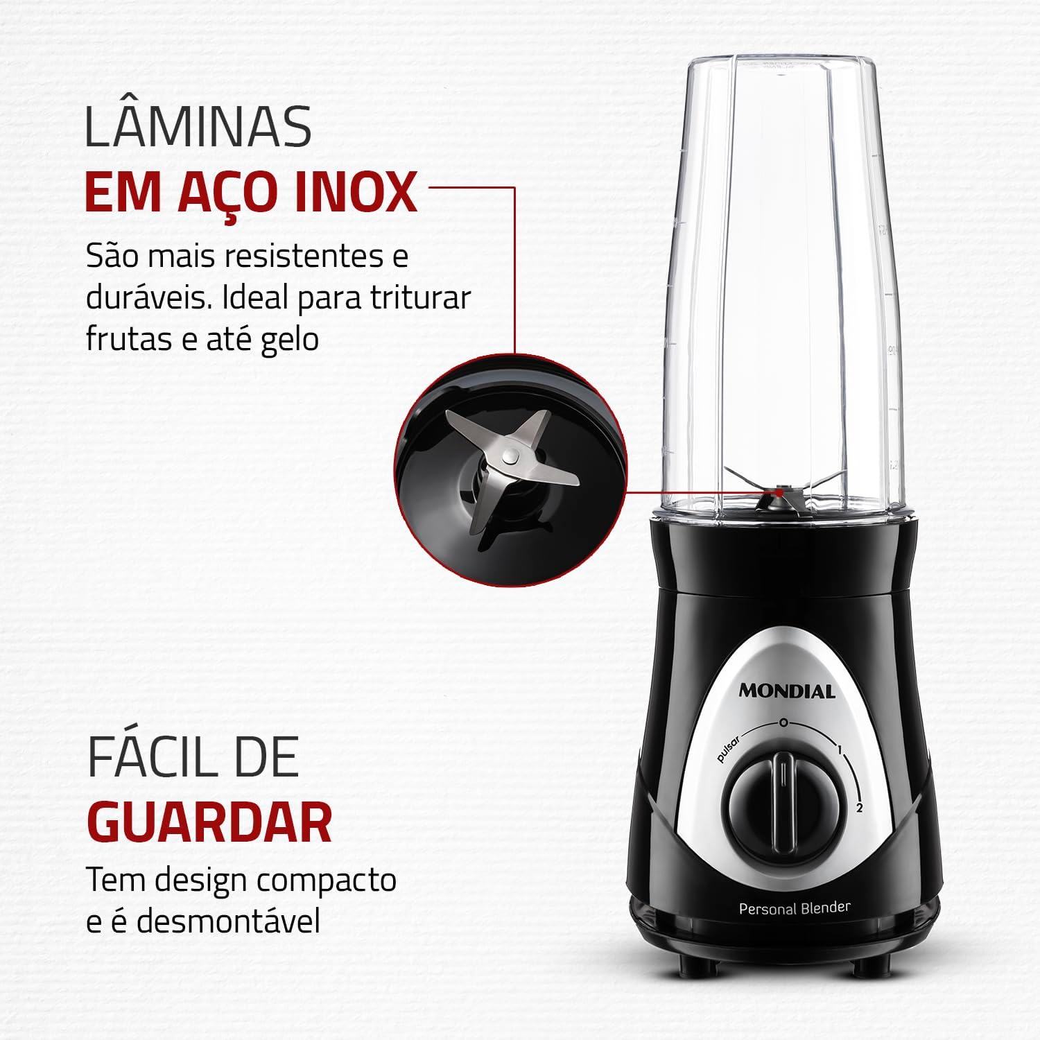 Liquidificador Mondial DG-01 Personal 300W com 2 Copos Squeeze 750ml — foto 5