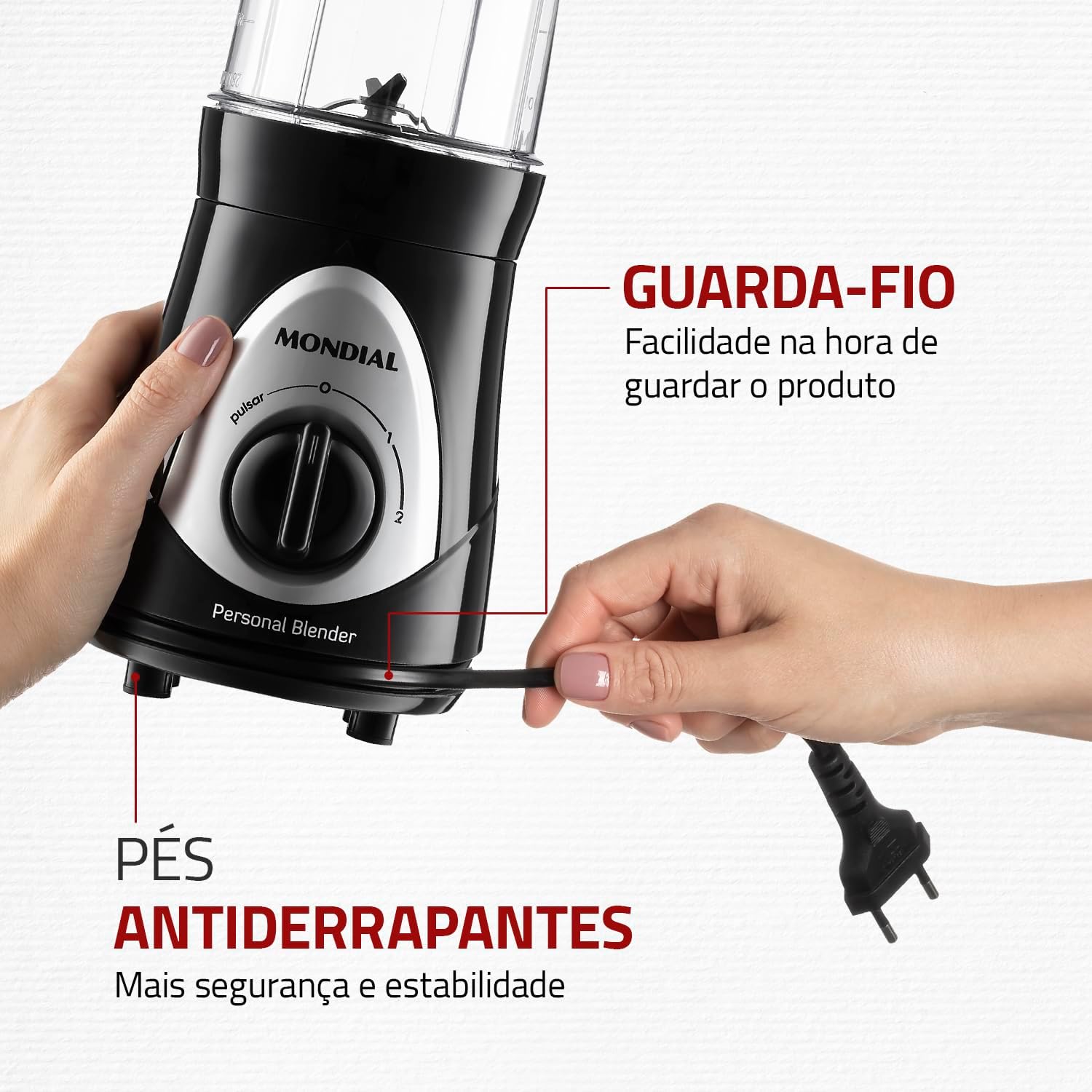 Liquidificador Mondial DG-01 Personal 300W com 2 Copos Squeeze 750ml — foto 6