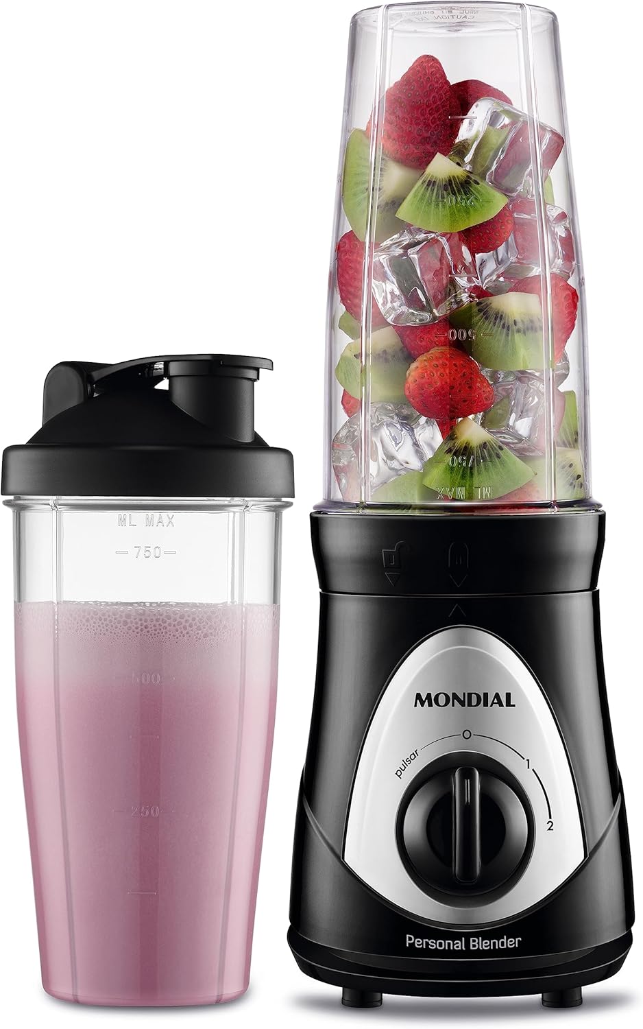 Liquidificador Mondial DG-01 Personal 300W com 2 Copos Squeeze 750ml