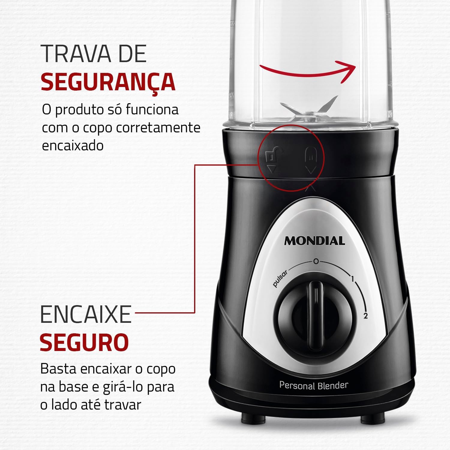 Liquidificador Mondial DG-01 Personal 300W com 2 Copos Squeeze 750ml — foto 4