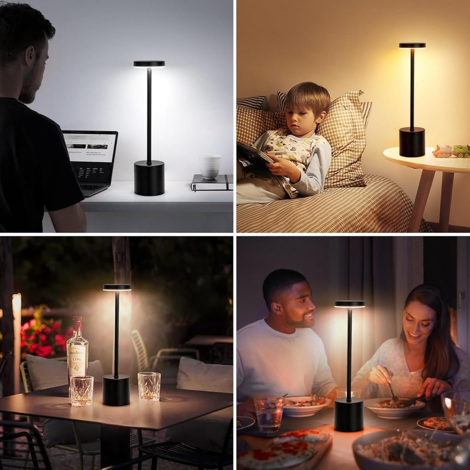 Luminária de Mesa Touch LED Recarregável com 3 Modos de Luz — foto 7