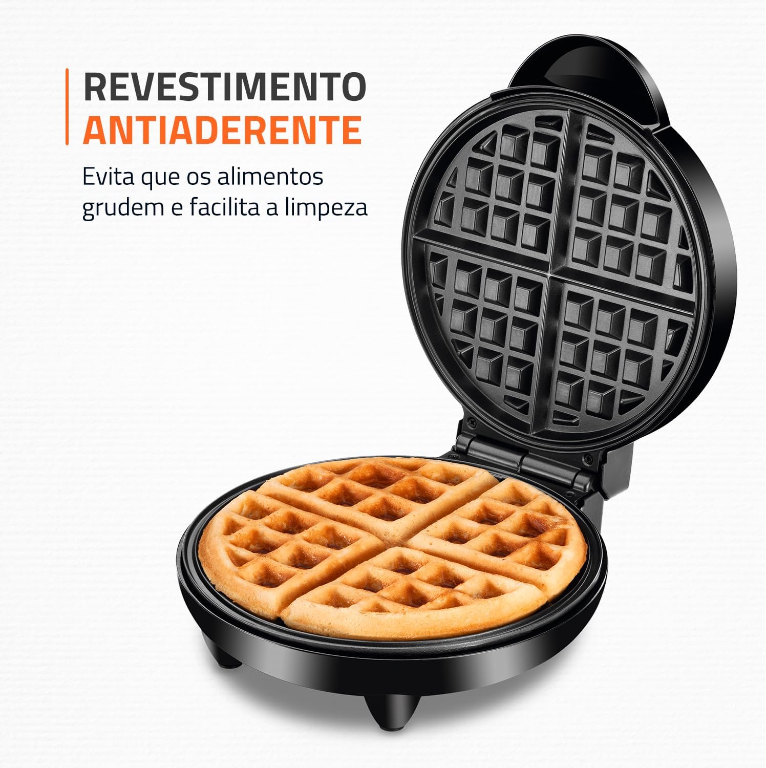 Máquina de Waffles Cadence WAF-200 1200W para 4 Waffles — foto 3