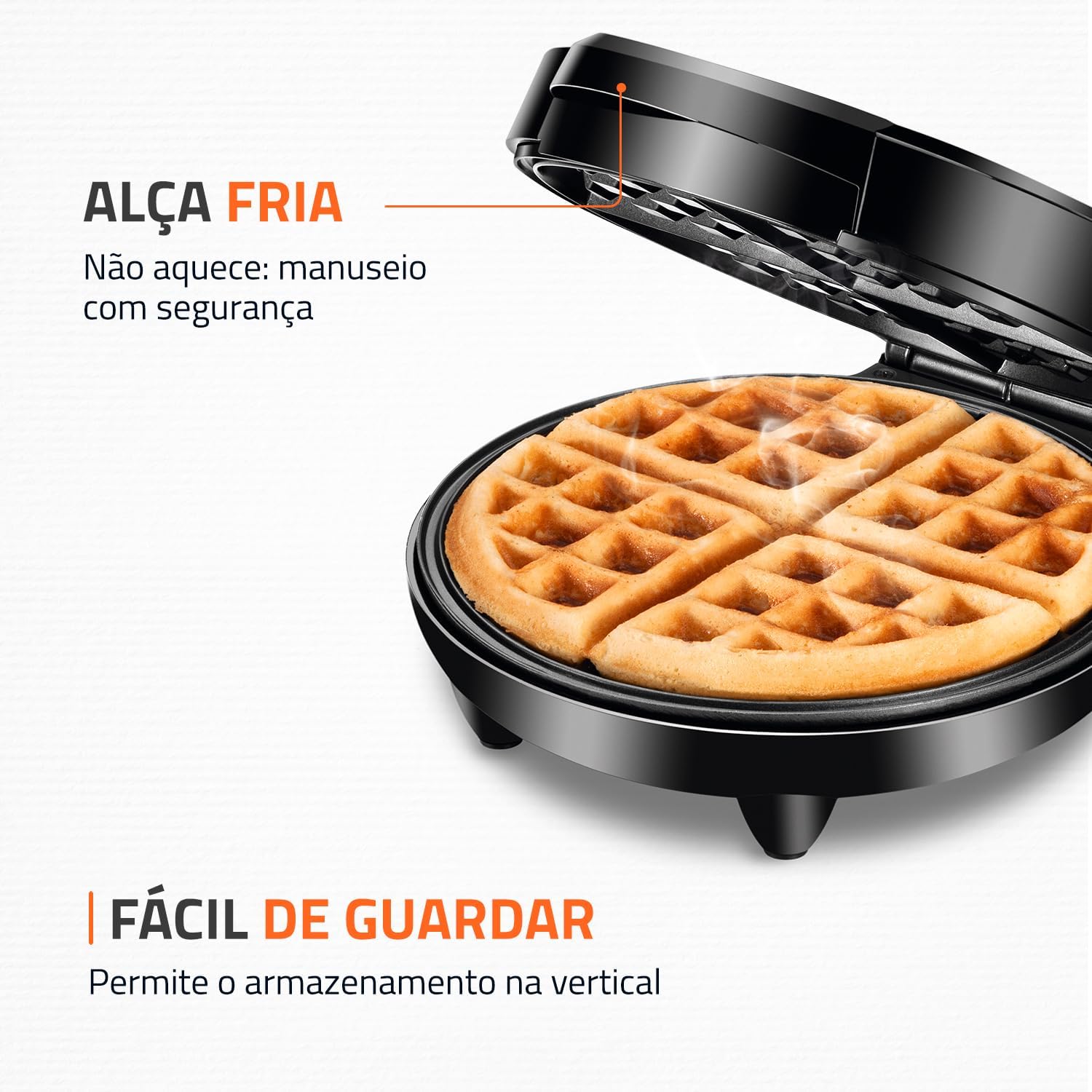 Máquina de Waffles Cadence WAF-200 1200W para 4 Waffles — foto 6