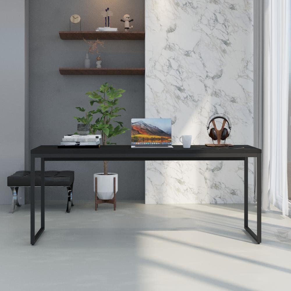 Mesa Dynamica Diretor DYME6180 180x60x75cm Amadeirado/Est.Preta