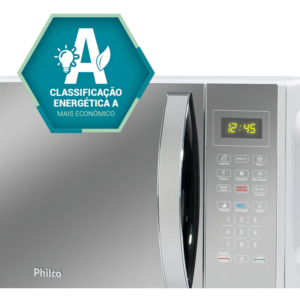 Micro-ondas Philco PMO38E 33L Espelhado Branco 1400W 220V — foto 4