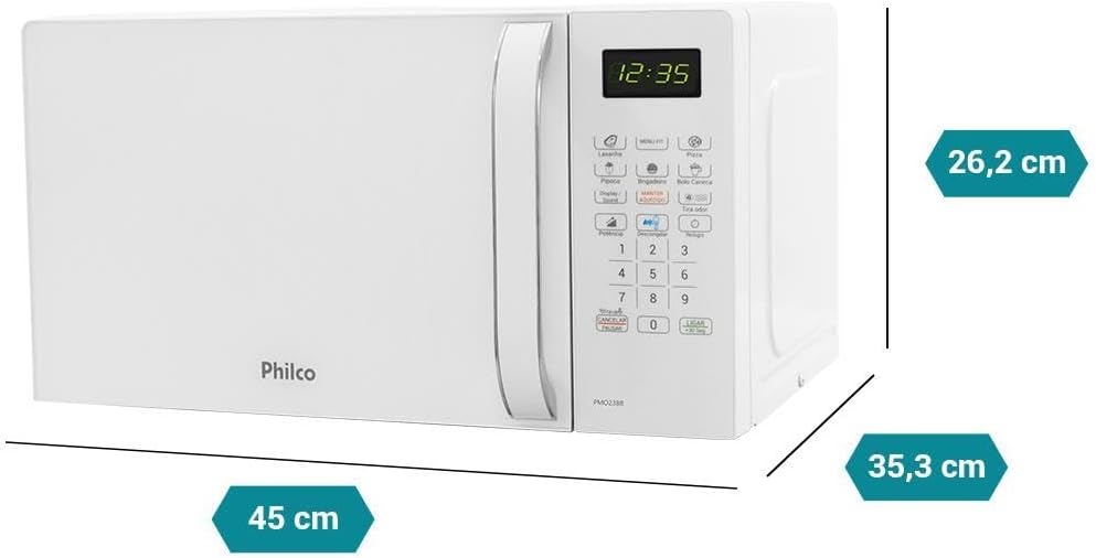 Micro-ondas Philco PMO23B 20L Branco 110V — foto 6