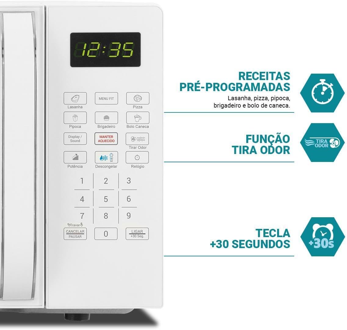 Micro-ondas Philco PMO23B 20L Branco 110V — foto 4
