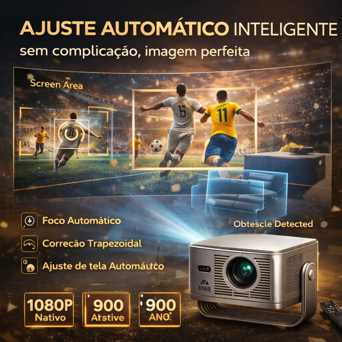 Projetor Smart Aliron HY350 Max 8K Android Bluetooth 110V — foto 4