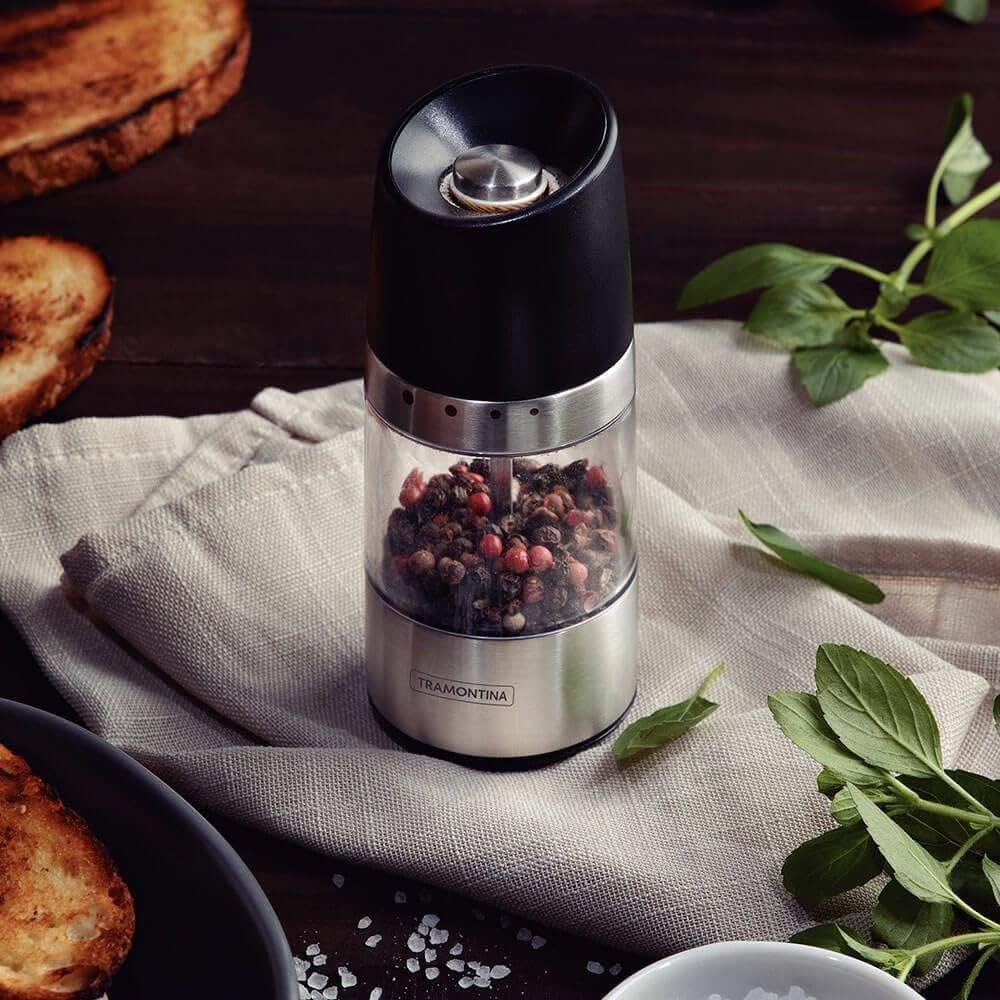 Moedor Tramontina Aço Inox e Acrílico para Sal e Pimenta — foto 2