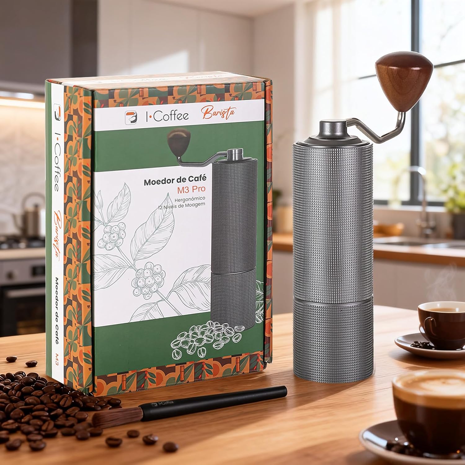 Moedor de Café Ajustável com 30 Níveis de Moagem - Metal Unibody