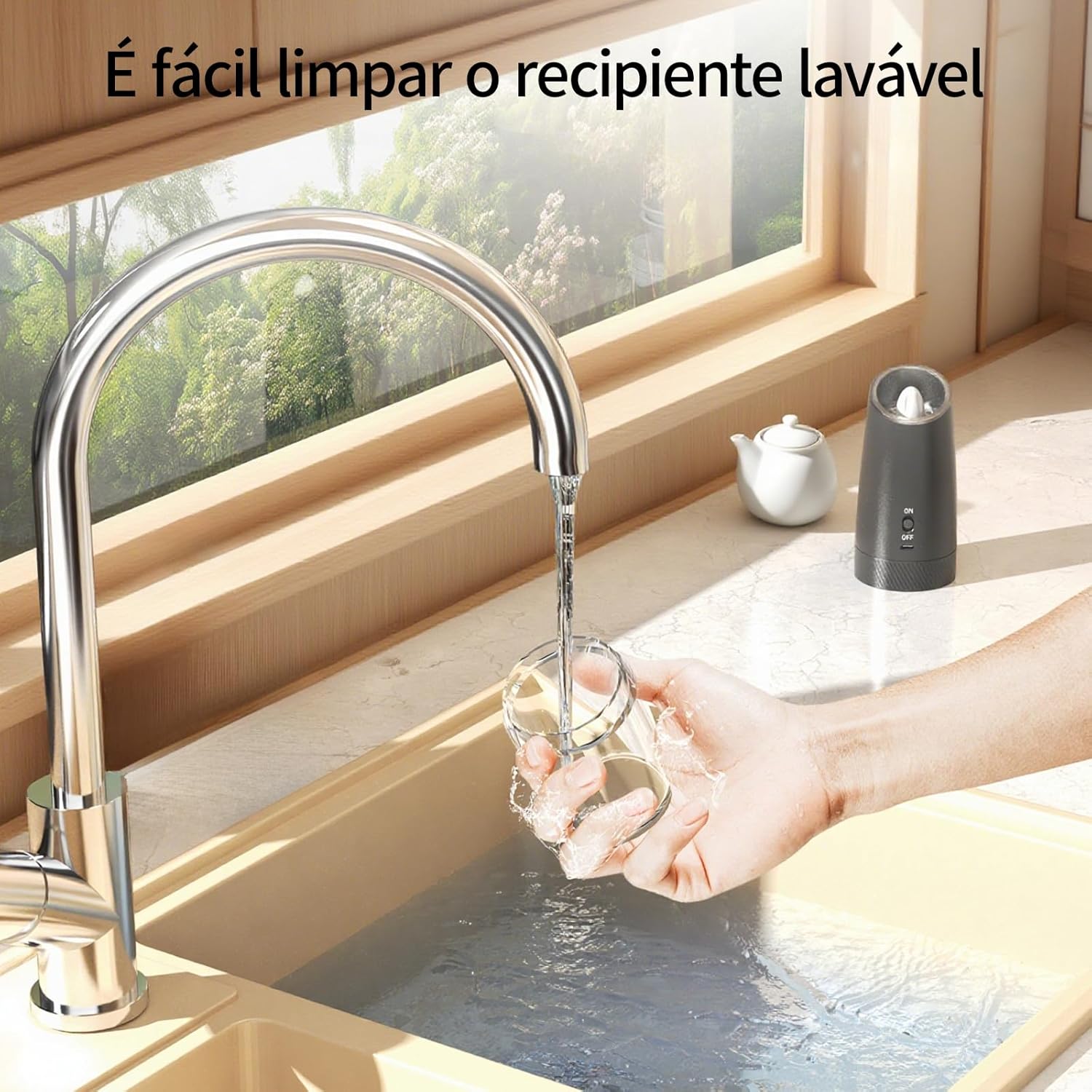 Moedor de Pimenta Elétrico Recarregável USB - Ajustável com Luz LED — foto 6