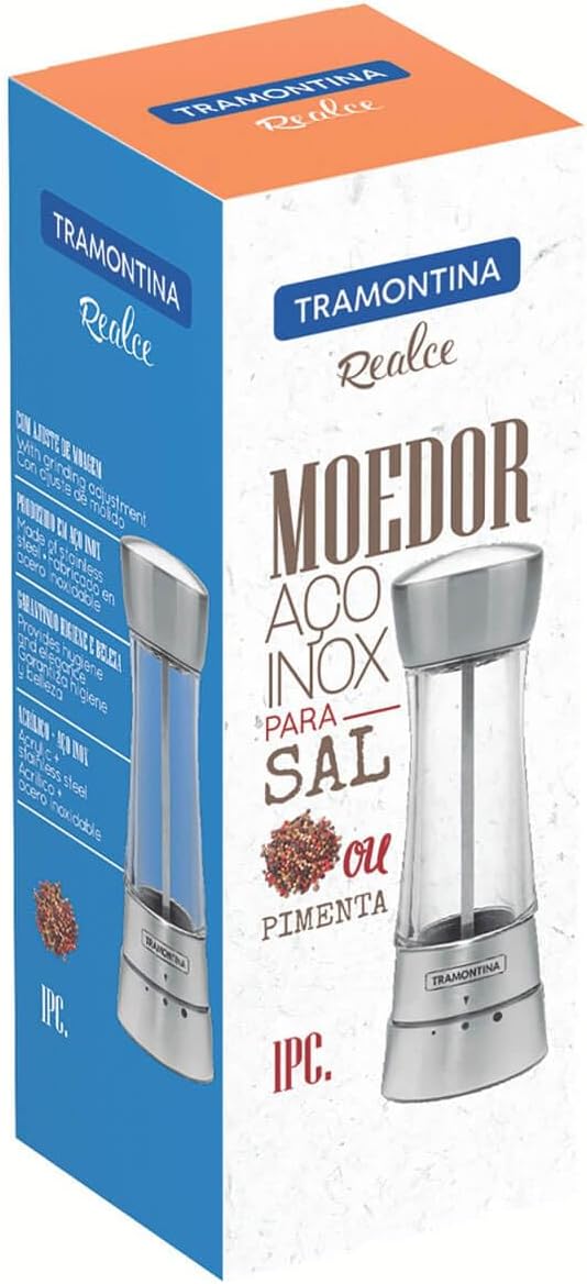 Moedor de Sal e Pimenta Tramontina em Aço Inox e Acrílico — foto 7