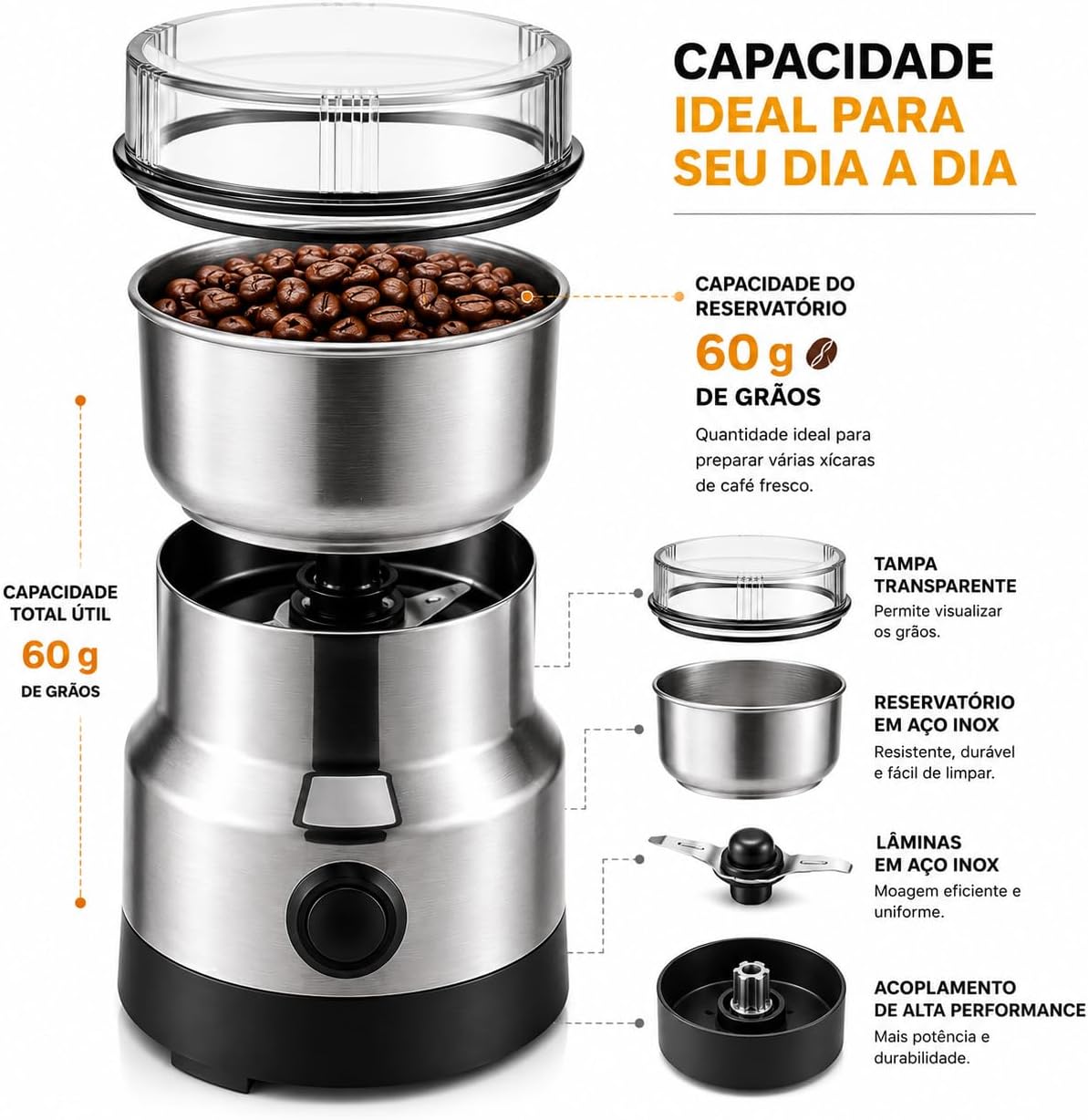 Moedor Manual de Café e Especiarias 110V — foto 7