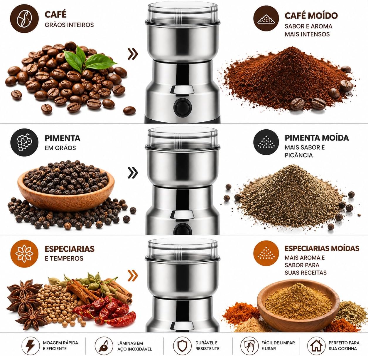Moedor Manual de Café e Especiarias 110V — foto 4