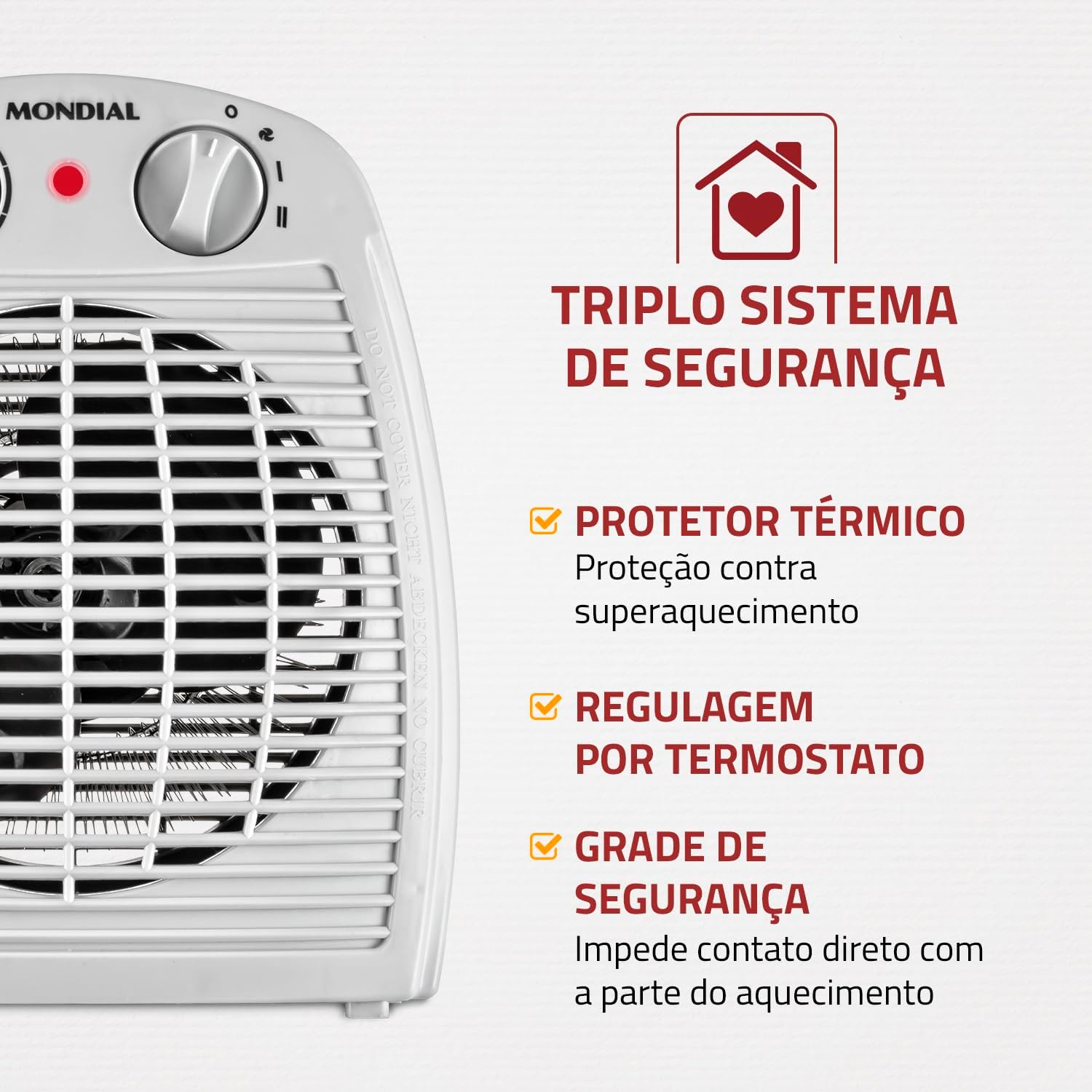 Mondial Aquecedor A Ar A-08 1500W 110V Cinza/Branco — foto 3
