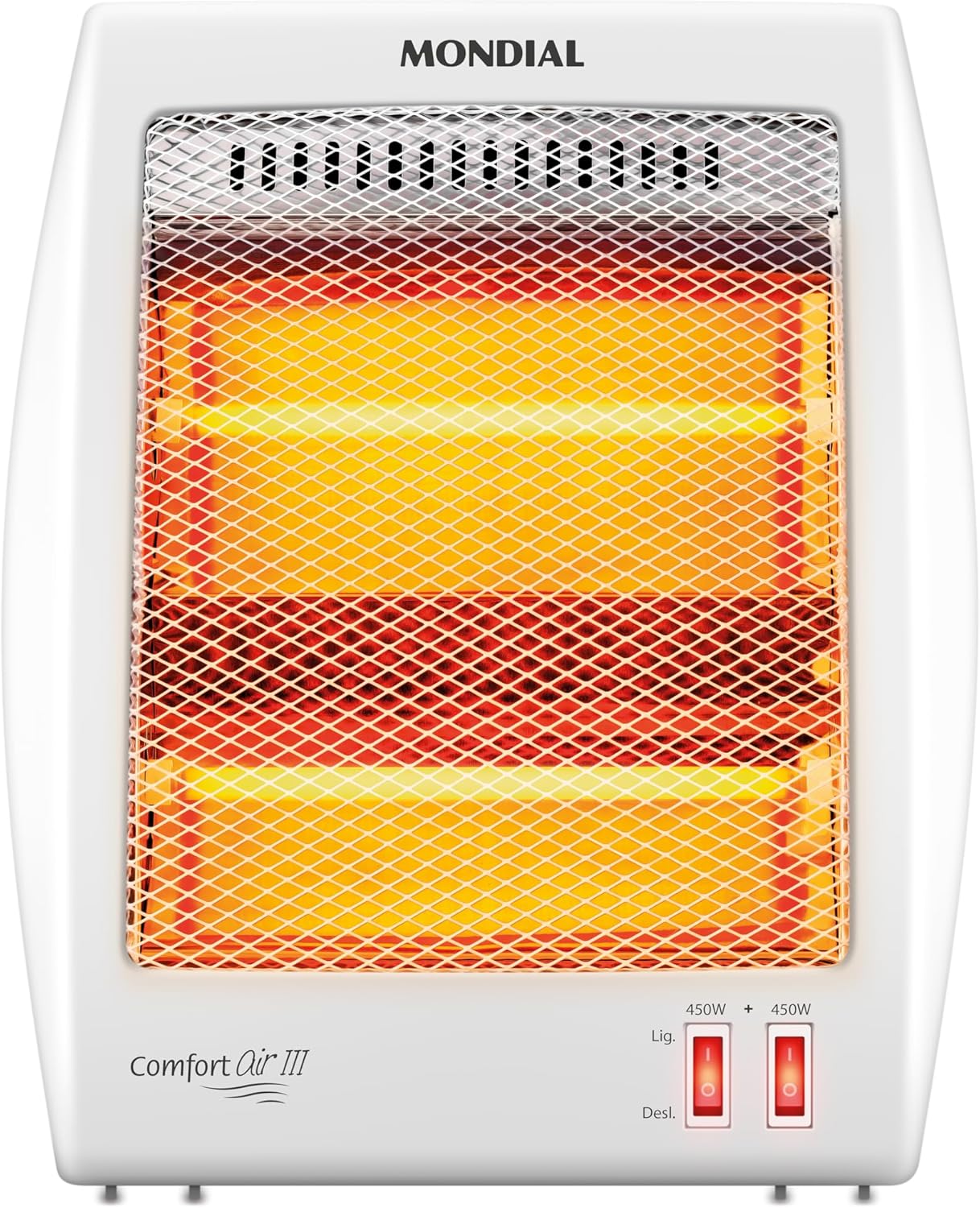 Mondial Aquecedor Quartzo Comfort Air III A-16, Branco/Cinza, 900W, 110V