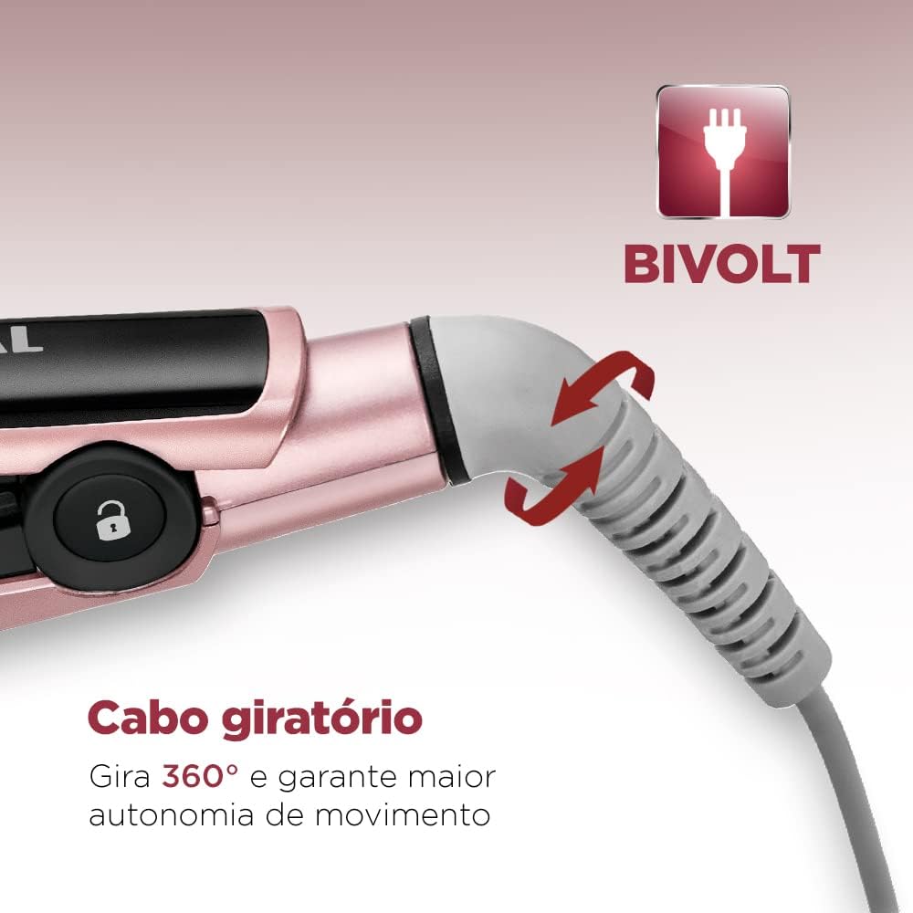 MONDIAL Prancha Alisadora P-20 Golden Rose/Preto Bivolt — foto 5