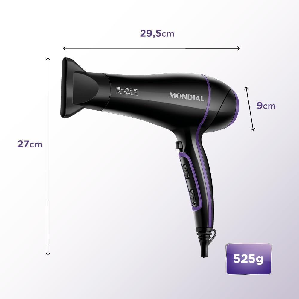 MONDIAL Secador de Cabelos SCN-01 Preto 2000W 220V — foto 7