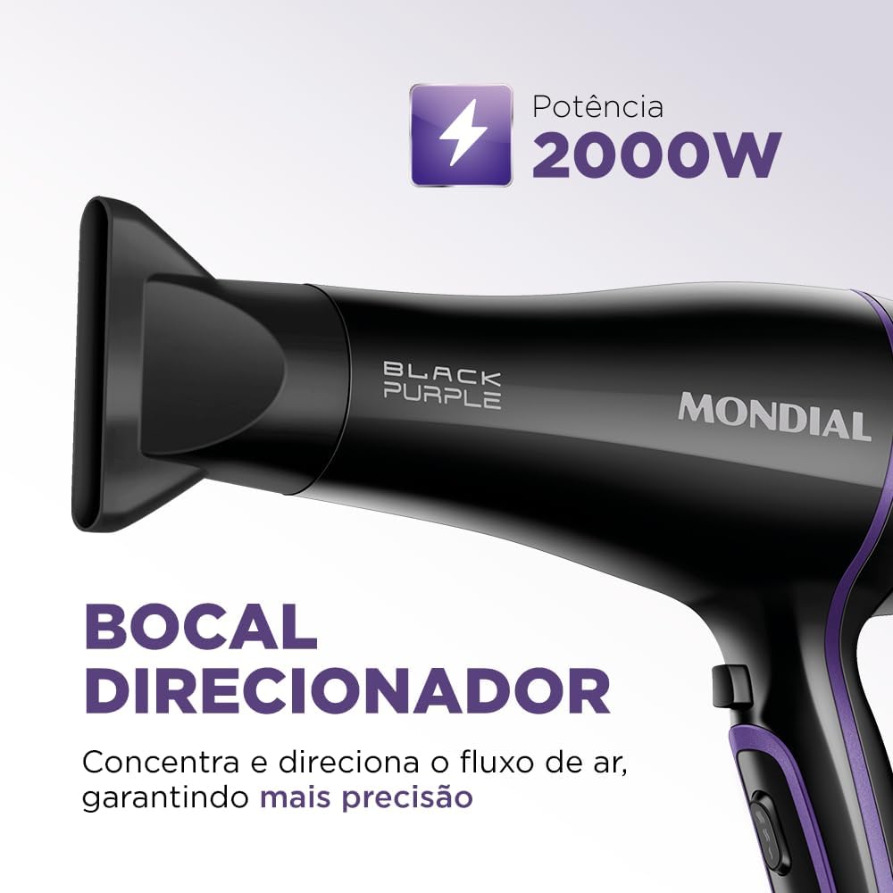 MONDIAL Secador de Cabelos SCN-01 Preto 2000W 220V — foto 3