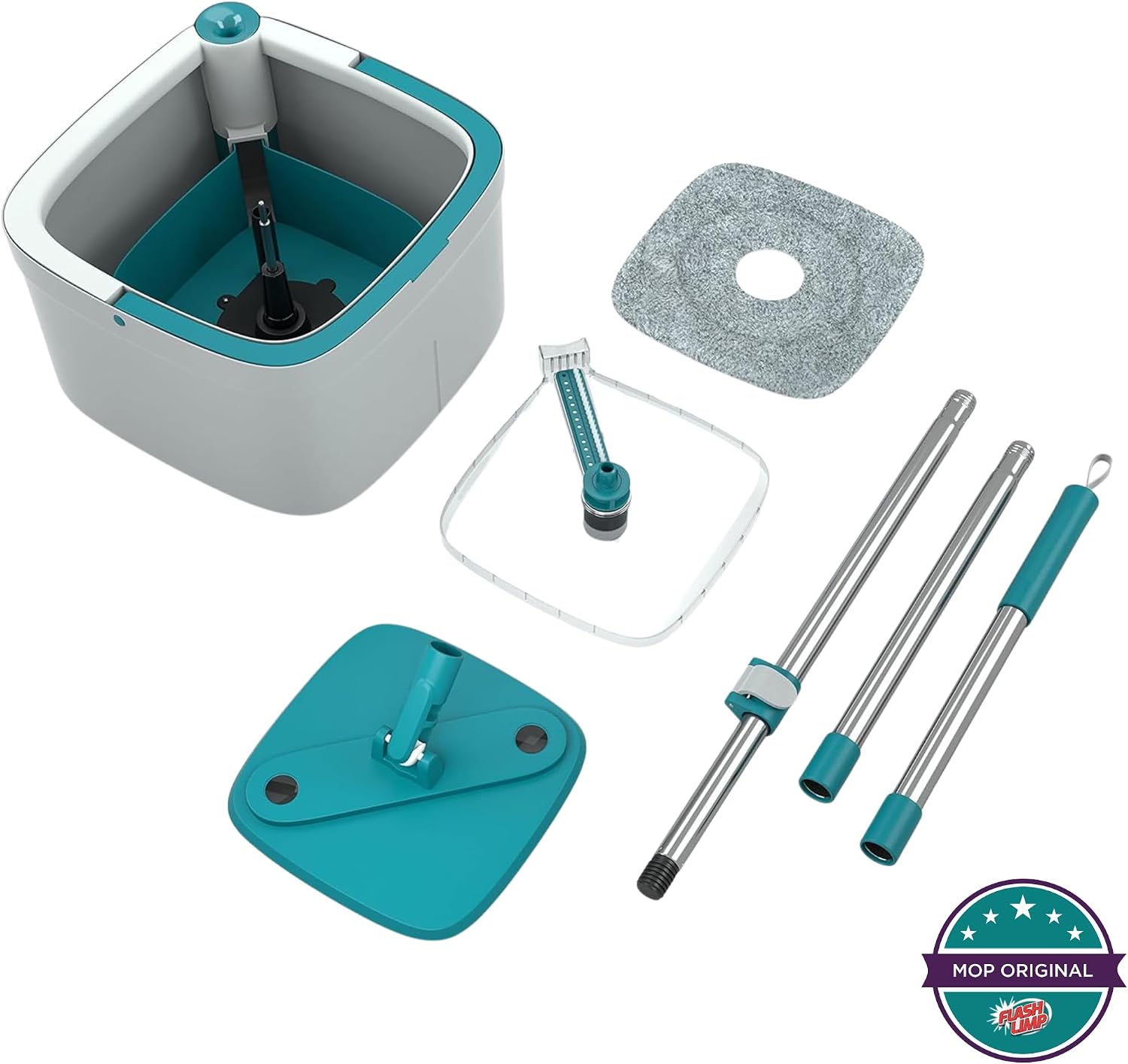 Mop Giratório Água Limpa com Alças Flexíveis - Flash Limp — foto 6