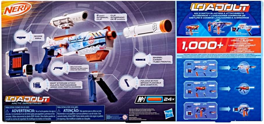 Nerf Loadout Arctic Zerostriker Lançador com 4 Acessórios — foto 3