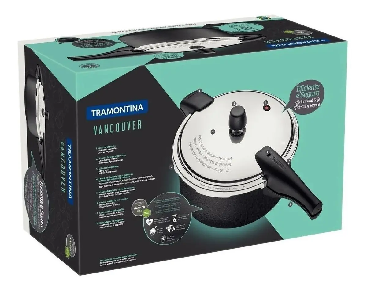 Panela de Pressão Tramontina Vancouver 4,5L com Revestimento Antiaderente — foto 4