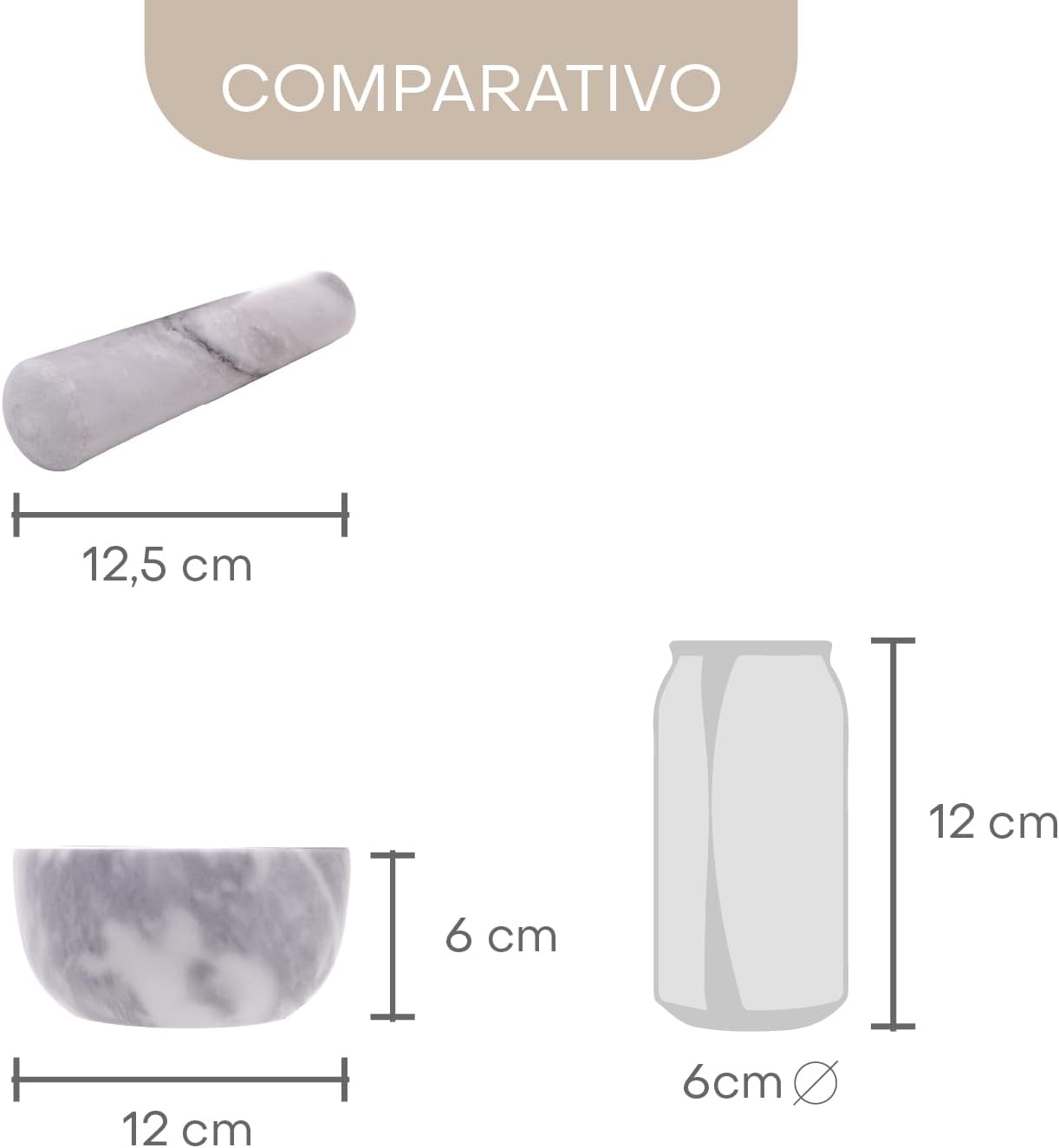 Pilão com Socador de Mármore Lyor — foto 5