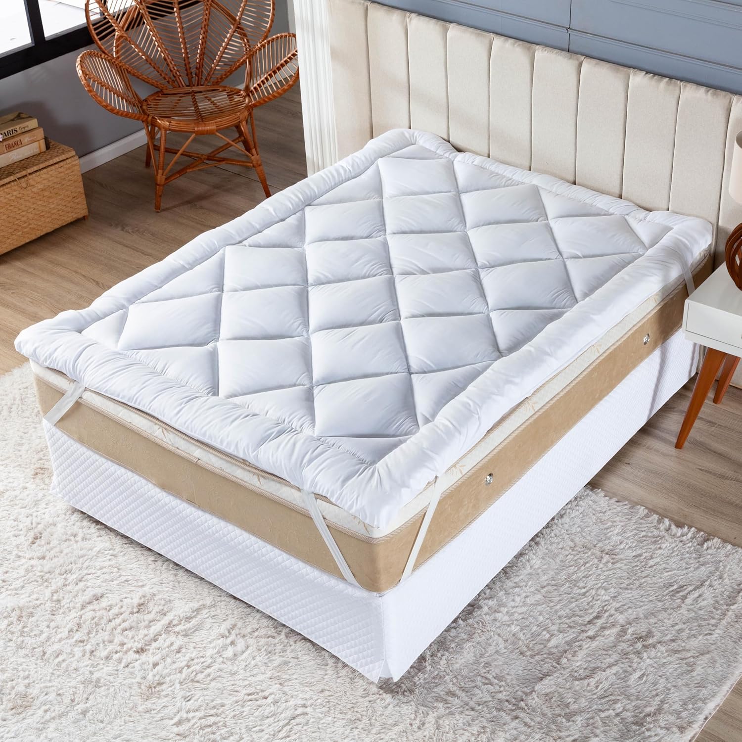 Pillow Top 400 fios toque de plumas - Solteiro, Casal, Queen e King — foto 4