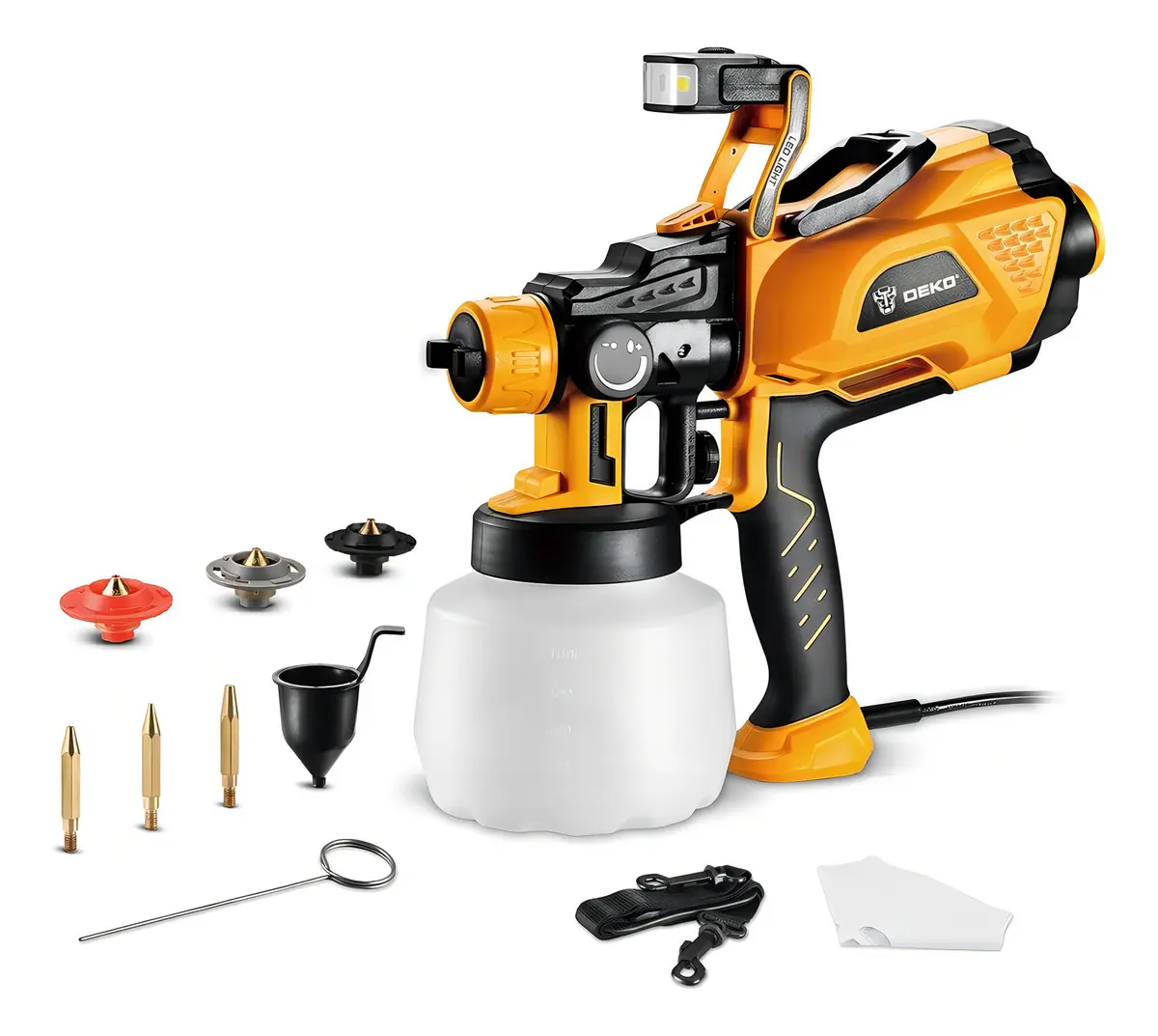 Pistola de Pintura HVLP Deko DKSG60K1 600W 1,2L 3 Bicos